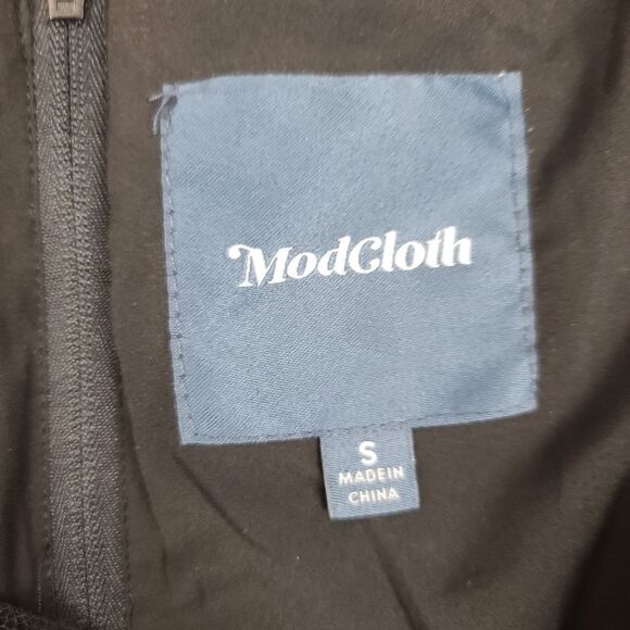 NWOT Modcloth Delightful Sight Black Floral Dress - Picture 7 of 8